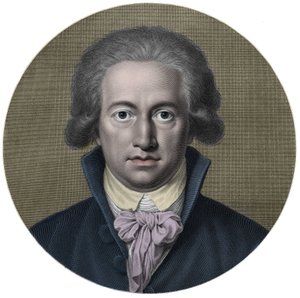 Johann Wolfgang von Goethe (1749-1832). tysk forfatter. Stik 19. århundrede - Portræt af Johan Wolfgang Goethe (1749 - 1832), tysk forfatter af Anonymous Anonymous