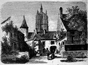 La maison au Mans af Paul Scarron (1610-1660), fransk forfatter. gravering af det 19. århundrede. af Anonymous Anonymous