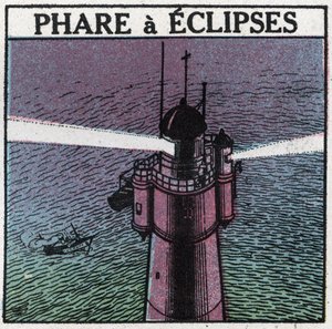 Lyssignaler: Eclipses Lighthouse. Anonym illustration af 1925. Privat samling. af Anonymous Anonymous