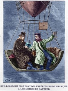 Louis-Joseph Gay-Lussac (Louis Joseph Gay Lussac) og Biot laver fysikeksperimenter i 4.000 meters højde - i "Album de la Science; berømte videnskabsmænd; Store opdagelser””” 1896. af Anonymous Anonymous