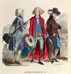 Herredragter i 1787 - privat samling af Anonymous Anonymous