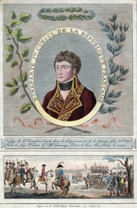 Napoleon Bonaparte som Frankrigs første konsul - Anonym - 1802 - Radering, akvarel - 28,1x17,9 - Privat samling af Anonymous Anonymous