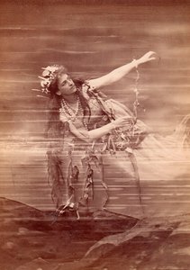 Operasangerinde Lilli Lehmann (1848-1929) som Woglinde i operaen Das Rheingold af Richard Wagner. Bayreuth af Anonymous Anonymous