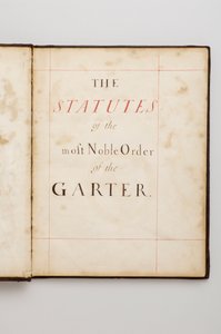 Order of the Garter: Book of Statutes, der tilhørte Charles Fitzroy, Duke of Grafton - Akvarelmanuskript, Beg. 1700-tallet af Anonymous Anonymous