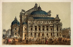 Paris i 1874: Den nye opera (opera garnier), privat samling af Anonymous Anonymous