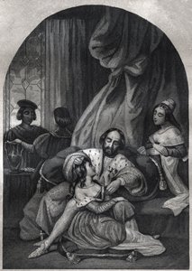 Paul III (pave fra 1534 til 1549) og hans familie - Paul III (pave fra 1534 til 1549) et sa famille - Indgravering fra 1842 i "Histoire des popes: forbrydelser, mord, forgiftninger, parricider, ægteskabsbrud, incest... af Maurice Lachatre. Privat samling. af Anonymous Anonymous