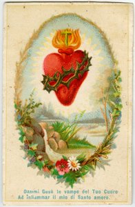 Fromt billede: Sacred Heart (chromolithography) af Anonymous Anonymous