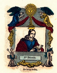 Fromme billede: Saint Desiree. Gravering af det 19. århundredes privatsamling af Anonymous Anonymous