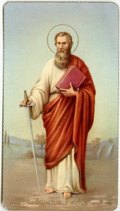 Fromt billede: Sankt Paul af Tarsus (kromolithografi) af Anonymous Anonymous