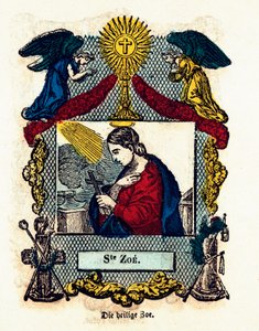 Fromme billede: Saint Zoe. Gravering af 1800-tallets privatsamling af Anonymous Anonymous