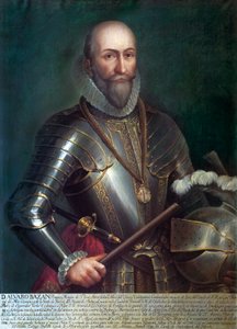 Portræt af Alvaro de Bazan y Guzman, den første markis af Santa Cruz (1526-1588), spansk admiral og navigatør. Anonym maleri, olie på lærred. af Anonymous Anonymous
