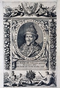 Portræt af zar Michel I Feodorovich af Rusland (Michel Feodorovitch Romanov af Anonymous Anonymous