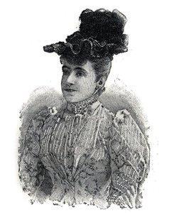Portræt af Adelina Patti (1843-1919), italiensk sangerinde. Gravering i "" Le Petro Parisien"" af Anonymous Anonymous