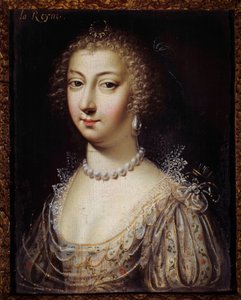 Portræt af Anne Østrig (1601-1666), Dronning af Frankrig Anonymt maleri. 1600-tallets privatsamling af Anonymous Anonymous