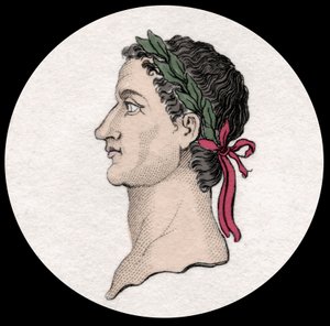 Portræt af Caius Caesar Germanicus kendt som Caligula (12-41), romersk kejser. Indgravering af det 19. århundrede. Milanese af Anonymous Anonymous