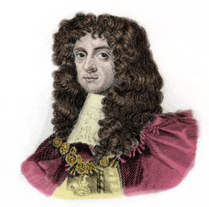 Portræt af Charles II (1630-1685) Konge af England Gravering af det 19. århundrede. Milanese af Anonymous Anonymous