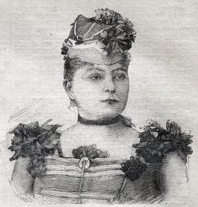 Portræt af Eugenie Weiss, kendt som Jenny Baroness of Rahden, et medlem af den bresilianske cirkustrup og forfatter til bogen "The novel of L