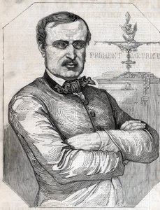 Portræt af Francois-Desire Froment-Meurice (Francois Desire Froment Meurice) (1802-1855) Fransk guldfisk. Stik fra 1855. Privat samling. af Anonymous Anonymous