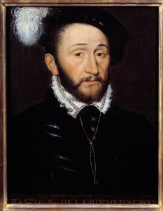 Portræt af Francois III de la Rochefoucauld, guvernør i Champagne (d. 1572) Anonymt maleri. 16. århundrede. Søn 0,33x0,23 m af Anonymous Anonymous