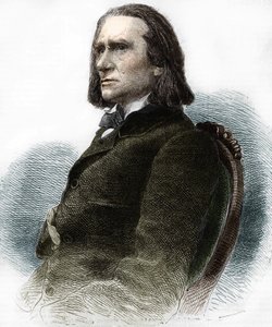 Portræt af Franz Liszt, ungarsk pianist og komponist (1811 - 1886). af Anonymous Anonymous