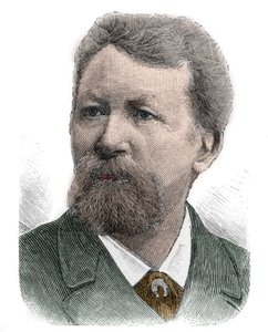 Portræt af Friedrich Gerhard Rohlfs (1831-1896) tysk geograf, opdagelsesrejsende, forfatter og eventyrer - Friedrich Gerhard Rohlfs, tysk geograf, opdagelsesrejsende i Afrika og forfatter af Anonymous Anonymous