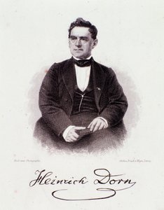 Portræt af Heinrich Dorn (1804-1892) tysk dirigent, komponist og journalist fra det 19. århundrede. Milanesisk privat samling af Anonymous Anonymous