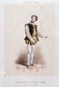Portræt af Jean Baptiste Faure som Don Giovanni (1866) af Anonymous Anonymous