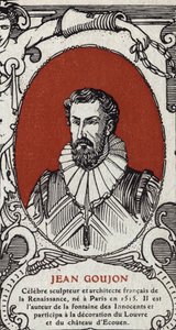 Portræt af Jean Goujon (1510-1567), fransk billedhugger og arkitekt. Stik fra 1914. Privat samling. af Anonymous Anonymous