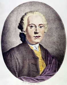 Portræt af Johan Adolf Hasse (1699-1783) barokkomponist Gravering af det 18. århundrede Privat samling af Anonymous Anonymous