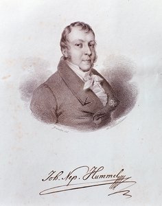 Portræt af Johann Nepomuk Hummel (stik af Anonymous Anonymous