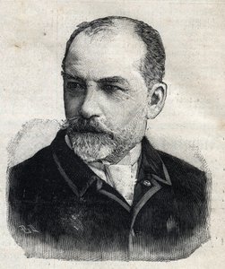 Portræt af Leon Bonnat (1833-1922), fransk maler på det tidspunkt præsident for Societe des Artistes Français. Gravering i "" Le Peute Parisien"" af Anonymous Anonymous