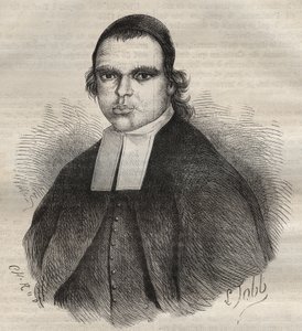Portræt af Louis Bonafous, i religionen bror Leotade, anklaget for voldtægt og mord. Han døde i Toulon Bagne den 27. Jan. 1850. Indgravering i "Fangernes historie fra deres skabelse til i dag"" (1877) af Pierre Zaccone (1817-1895) (Colonia Penale - Pe af Anonymous Anonymous
