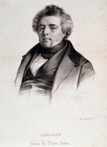 Portræt af Luigi Lablache (1794-1858) italiensk og fransk operasanger Indgravering. 19. århundrede. Milanesisk privat samling af Anonymous Anonymous