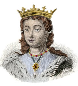 Portræt af Margarita af Anjou, dronning af England (1429-1482) Indgravering af det 19. århundrede. Milanese af Anonymous Anonymous