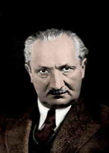 Portræt af Martin Heidegger (1889-1976), tysk filosof.