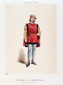 Portræt af hr. Faure, der fortolker kong Charles VII i operaen Jeanne d