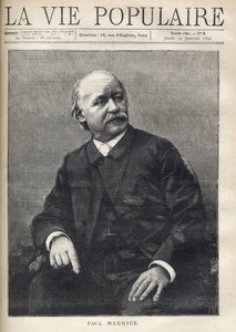 Portræt af Paul Meurice (1818-1905), fransk forfatter. Indgravering i "Populært liv"" af Anonymous Anonymous