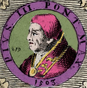 Portræt af Pius III, Francesco Todeschini Piccolomini (1439-1503), valgt til pave den 22. september af Anonymous Anonymous