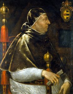 Portræt af pave Alexander VI (Rodrigo Borgia 1431-1503). anonymt maleri. . Milano. af Anonymous Anonymous