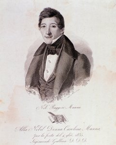 Portræt af Ruggero Manna (gravering af Anonymous Anonymous