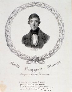 Portræt af Ruggero Manna (litografi) af Anonymous Anonymous