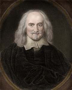 Portræt af Thomas Hobbes (1588-1679) engelsk filosof - Thomas Hobbes 1588-1679 engelsk filosof og politisk teoretiker af Anonymous Anonymous
