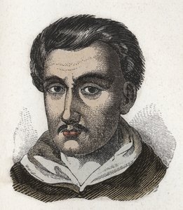 Portræt af Tommaso Campanella (1568-1639), dominikansk munk og filosof. Gravering. Privat samling af Anonymous Anonymous