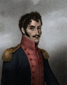 Portræt af den venezuelanske politiker og militær Simon Bolivar (1783-1830) præsident for Colombia og Peru af Anonymous Anonymous