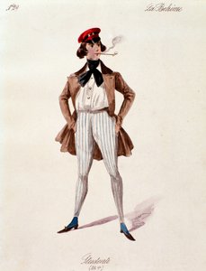 Portræt af en studerende fra La boheme af Puccini (1892-1895) af Anonymous Anonymous