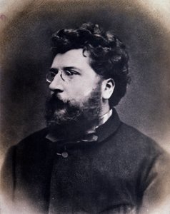 Portræt af den engelske komponist Georges Bizet (s/h foto af Anonymous Anonymous