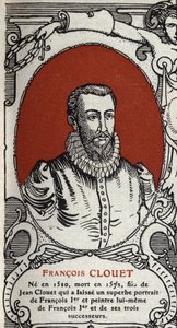 Portræt af den franske maler Francois Clouet (1510-1572) Stik fra 1914. af Anonymous Anonymous