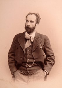 Portræt af kunstneren Isaac Ilitch (Isaak Ilyich) Levitan (1861-1900). Albumin foto af Anonymous Anonymous