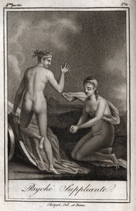 Psyche tiggeri. Stik fra 1819 i "Breve til Emilie om mytologi" af Charles Albert Demoustier (1760-1801). Privat samling. af Anonymous Anonymous