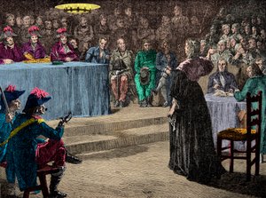 Dronning Marie Antoinette for Revolutionsdomstolen 4. oktober af Anonymous Anonymous
